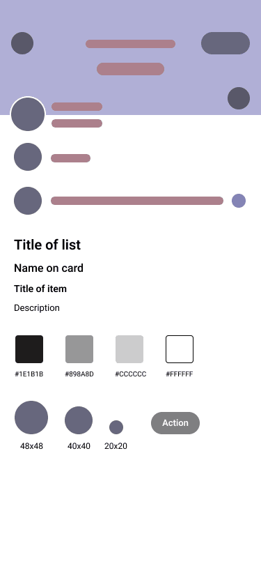 Create list components screen